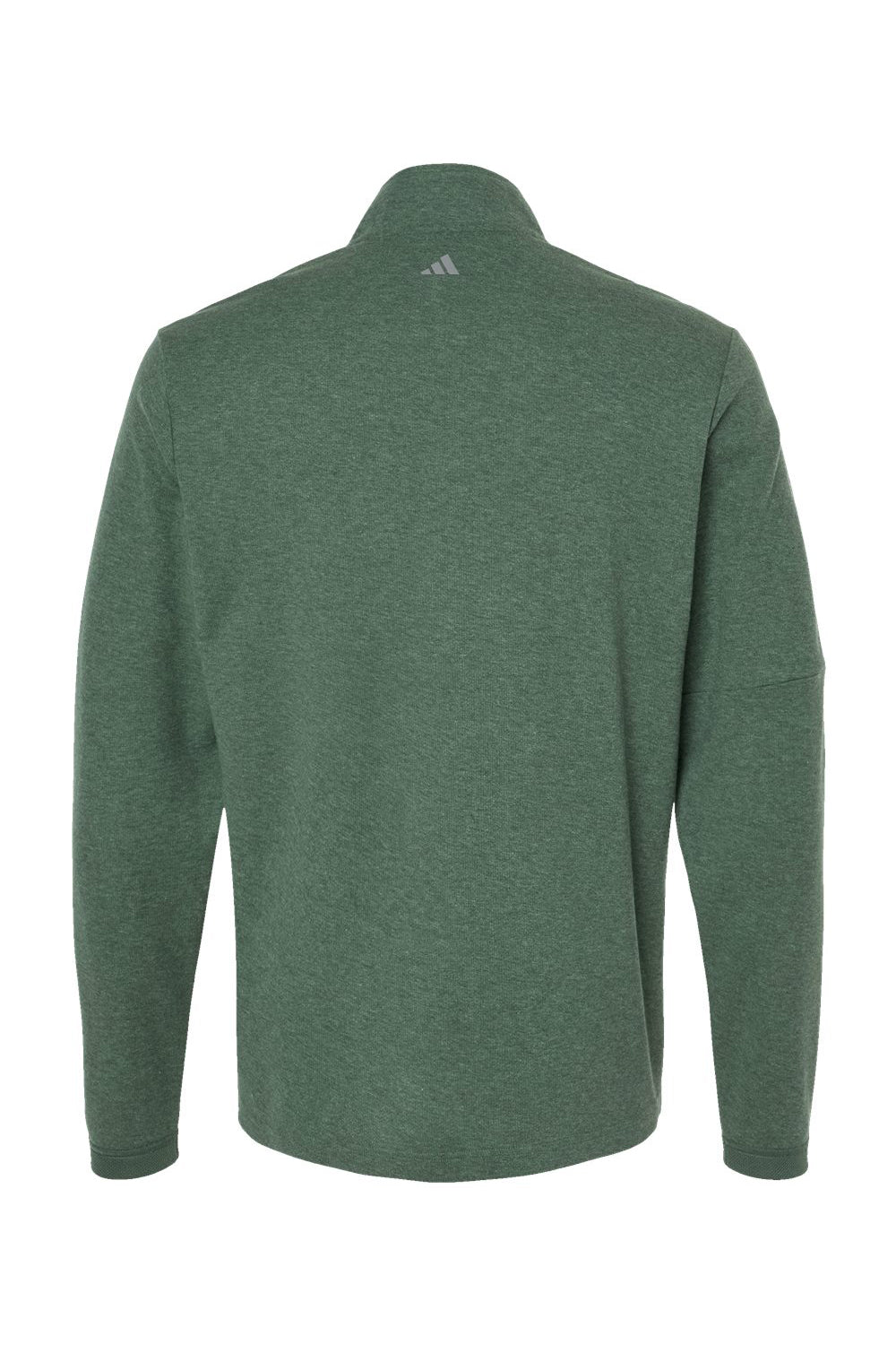 Mens 3 Stripes Moisture Wicking 1/4 Zip Sweater - Green Oxide Melange