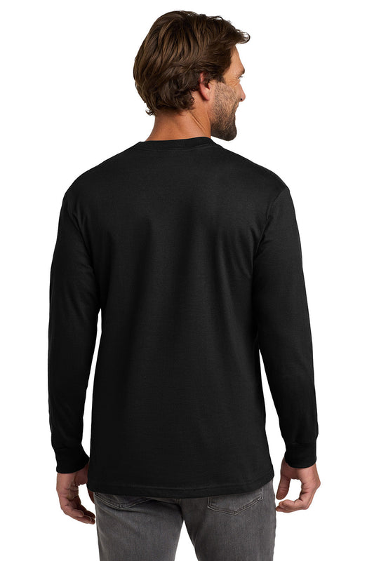 Hanes Mens Beefy-T Long Sleeve Crewneck T-Shirt - Black