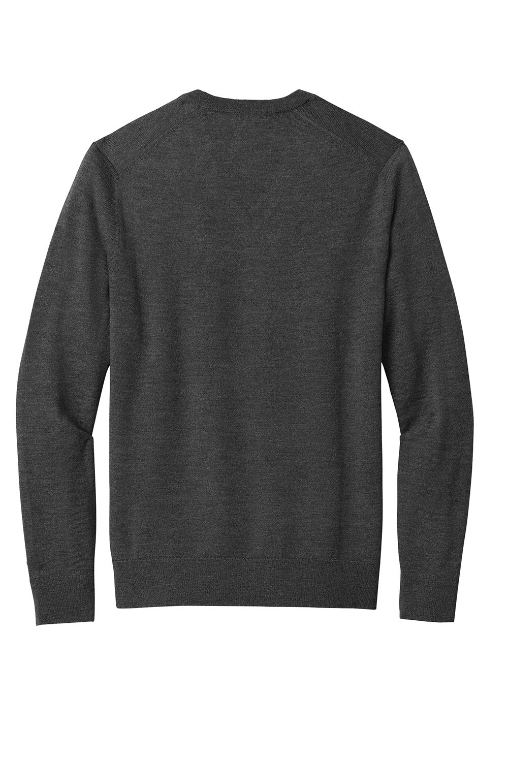 Mens Merino Long Sleeve V-Neck Sweater - Heather Windsor Grey