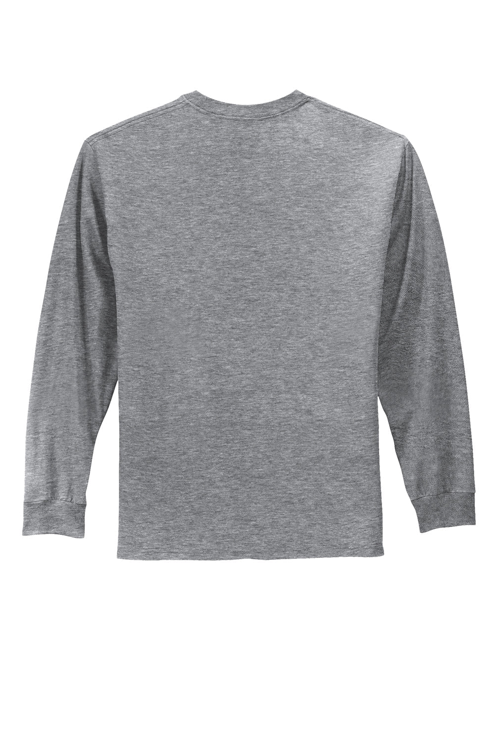 Mens Essential Long Sleeve Crewneck T-Shirt - Heather Grey