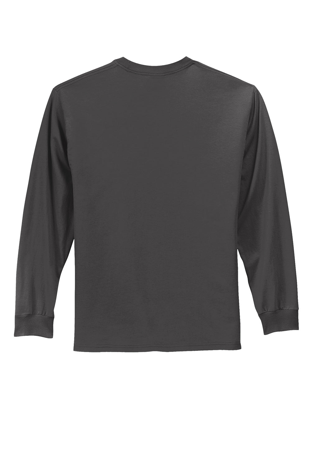 Mens Essential Long Sleeve Crewneck T-Shirt - Charcoal Grey
