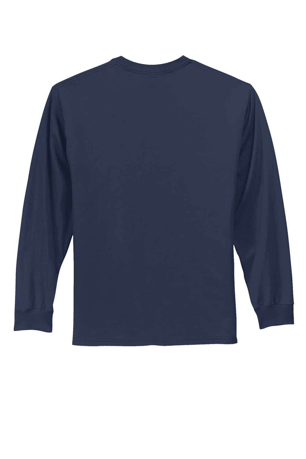 Mens Essential Long Sleeve Crewneck T-Shirt - Navy Blue