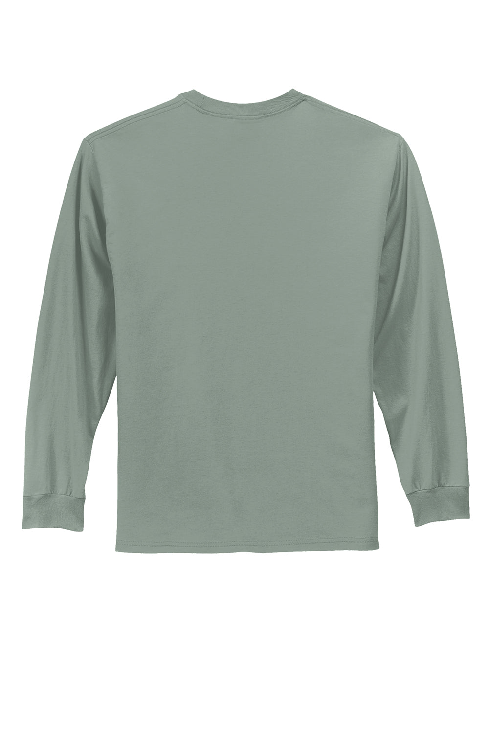Mens Essential Long Sleeve Crewneck T-Shirt - Stonewashed Green