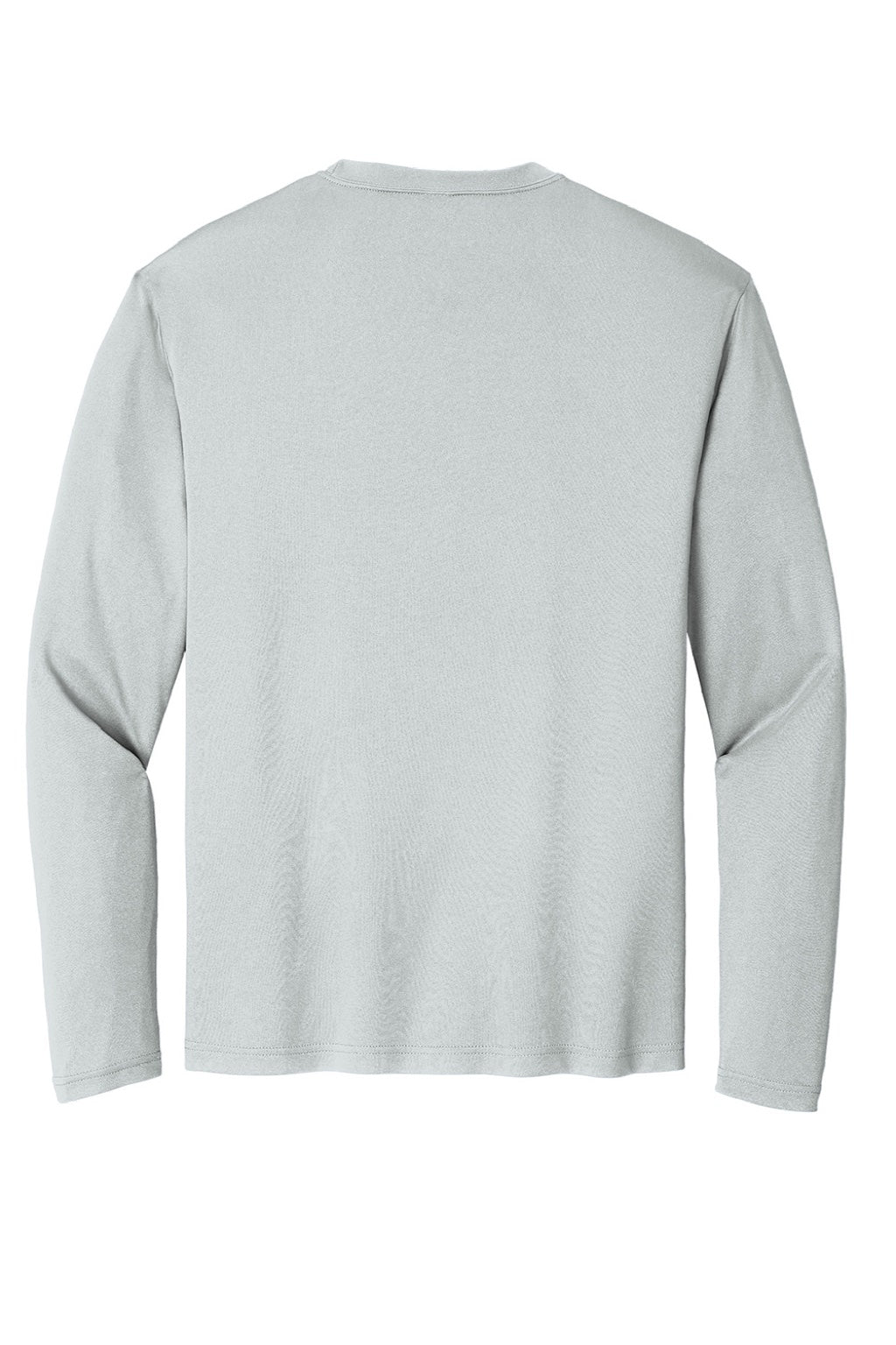 Sport-Tek Mens Competitor Moisture Wicking Long Sleeve Crewneck T-Shirt - Silver Grey