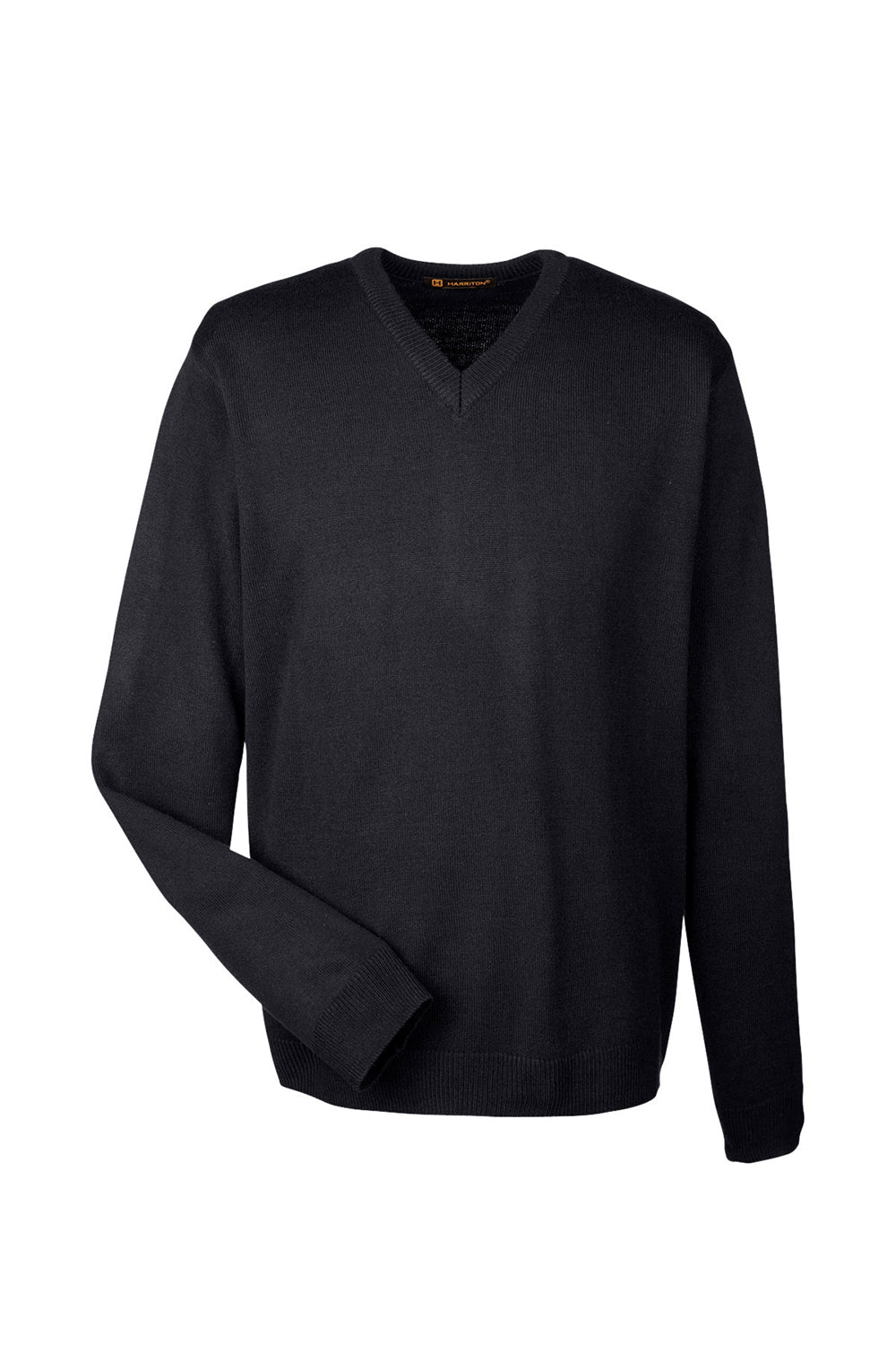 Mens Pilbloc Pill Resistant V-Neck Long Sleeve Sweater - Black