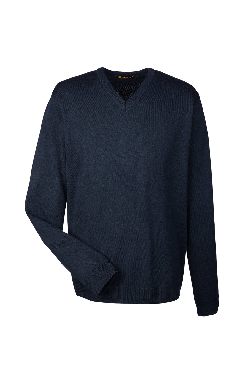 Mens Pilbloc Pill Resistant V-Neck Long Sleeve Sweater - Dark Navy Blue