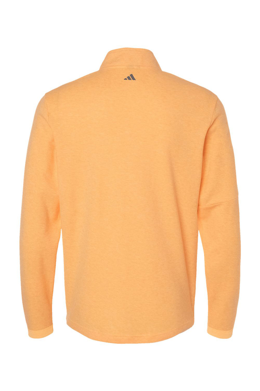 Mens 3 Stripes Moisture Wicking 1/4 Zip Sweater - Acid Orange Melange