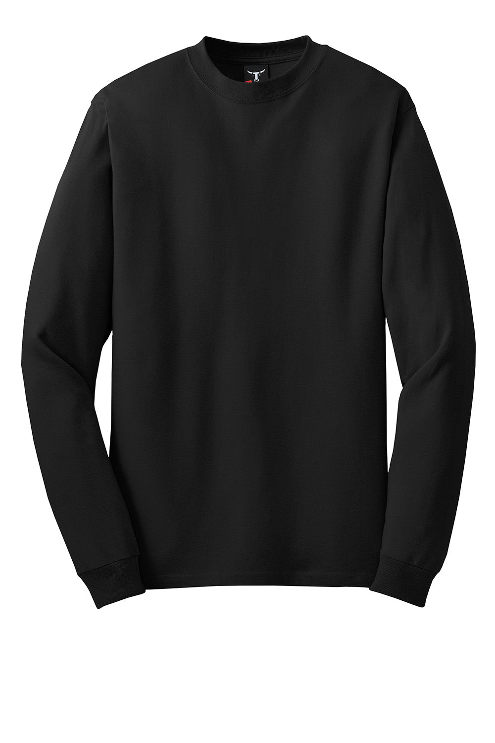 Hanes Mens Beefy-T Long Sleeve Crewneck T-Shirt - Black