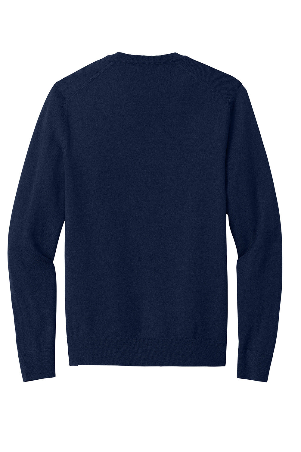 Mens Merino Long Sleeve V-Neck Sweater - Navy Blue Blazer