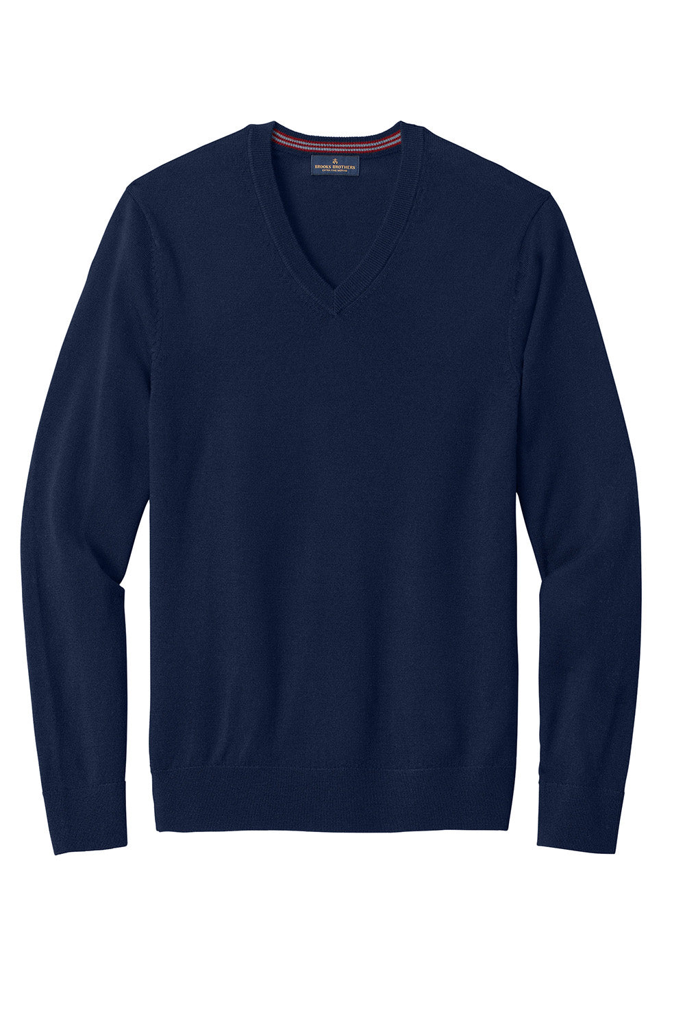 Mens Merino Long Sleeve V-Neck Sweater - Navy Blue Blazer
