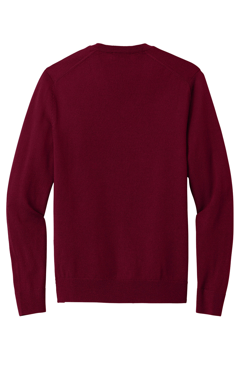Mens Merino Long Sleeve V-Neck Sweater - Vintage Port Red