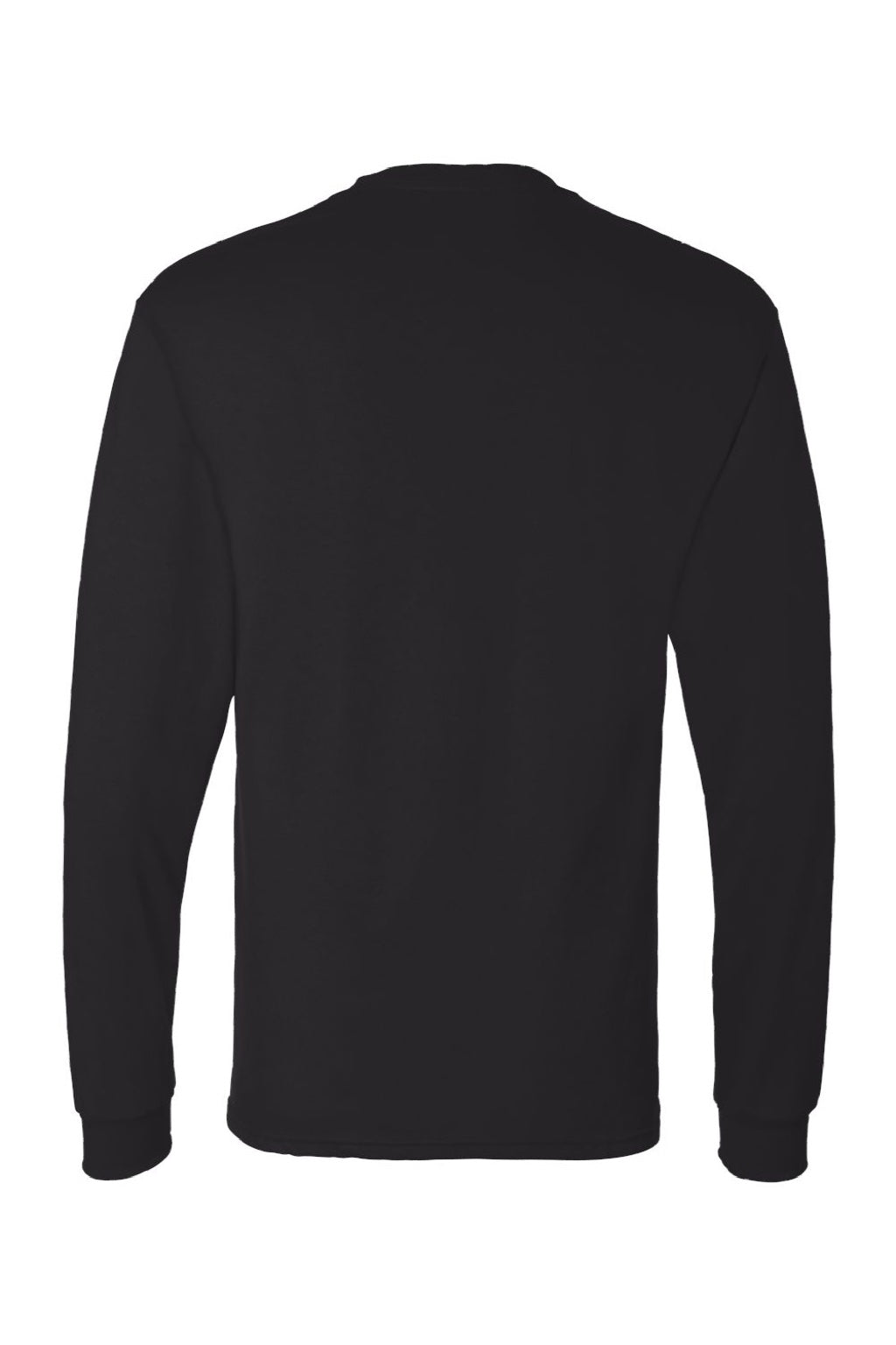 Hanes Mens Essential-T Long Sleeve Crewneck T-Shirt - Black