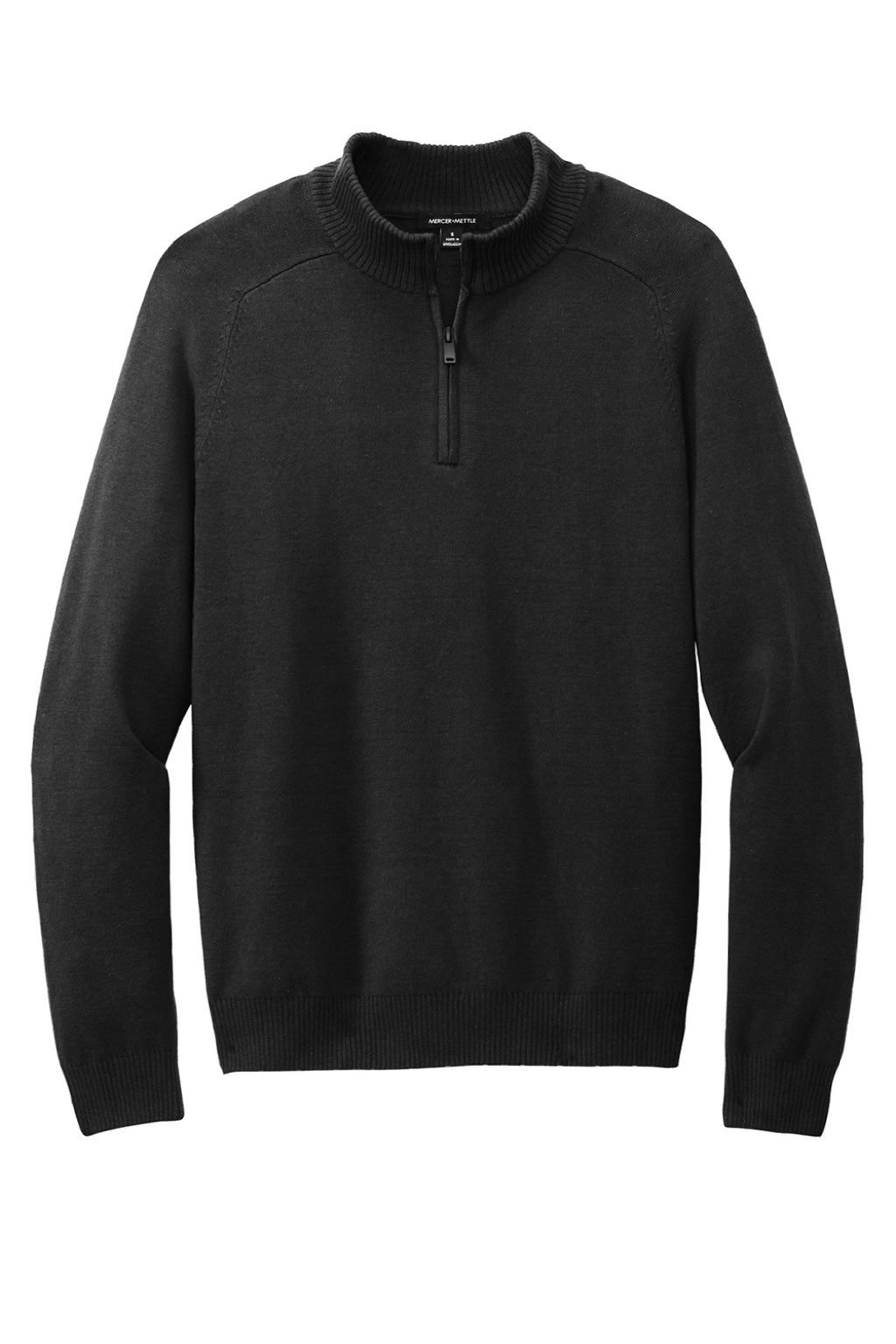 Mercer+Mettle Mens 1/4 Zip Sweater - Deep Black