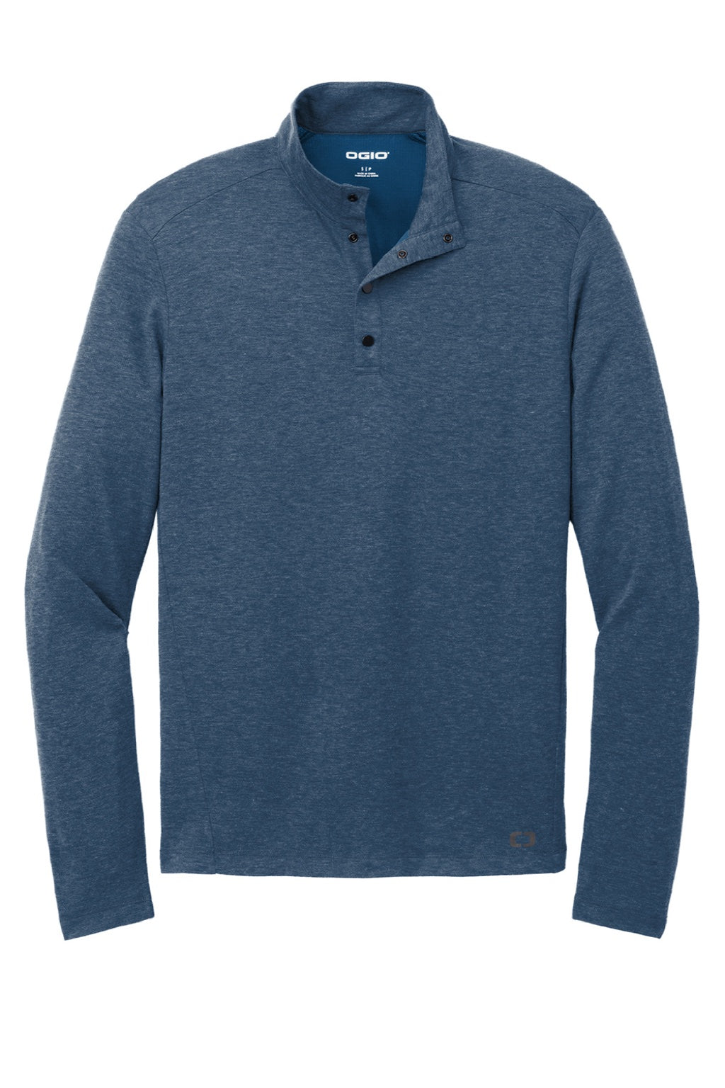 Ogio Mens Command 1/4 Snap Long Sleeve Sweater - Spar Blue