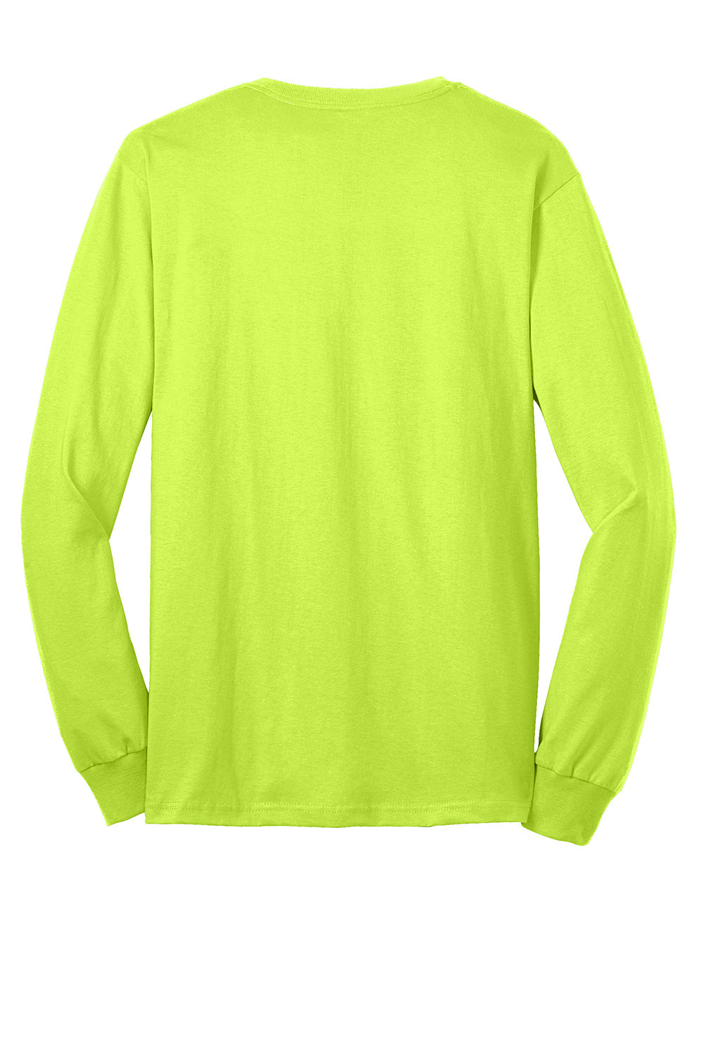 Mens Core Long Sleeve Crewneck T-Shirt - Safety Green