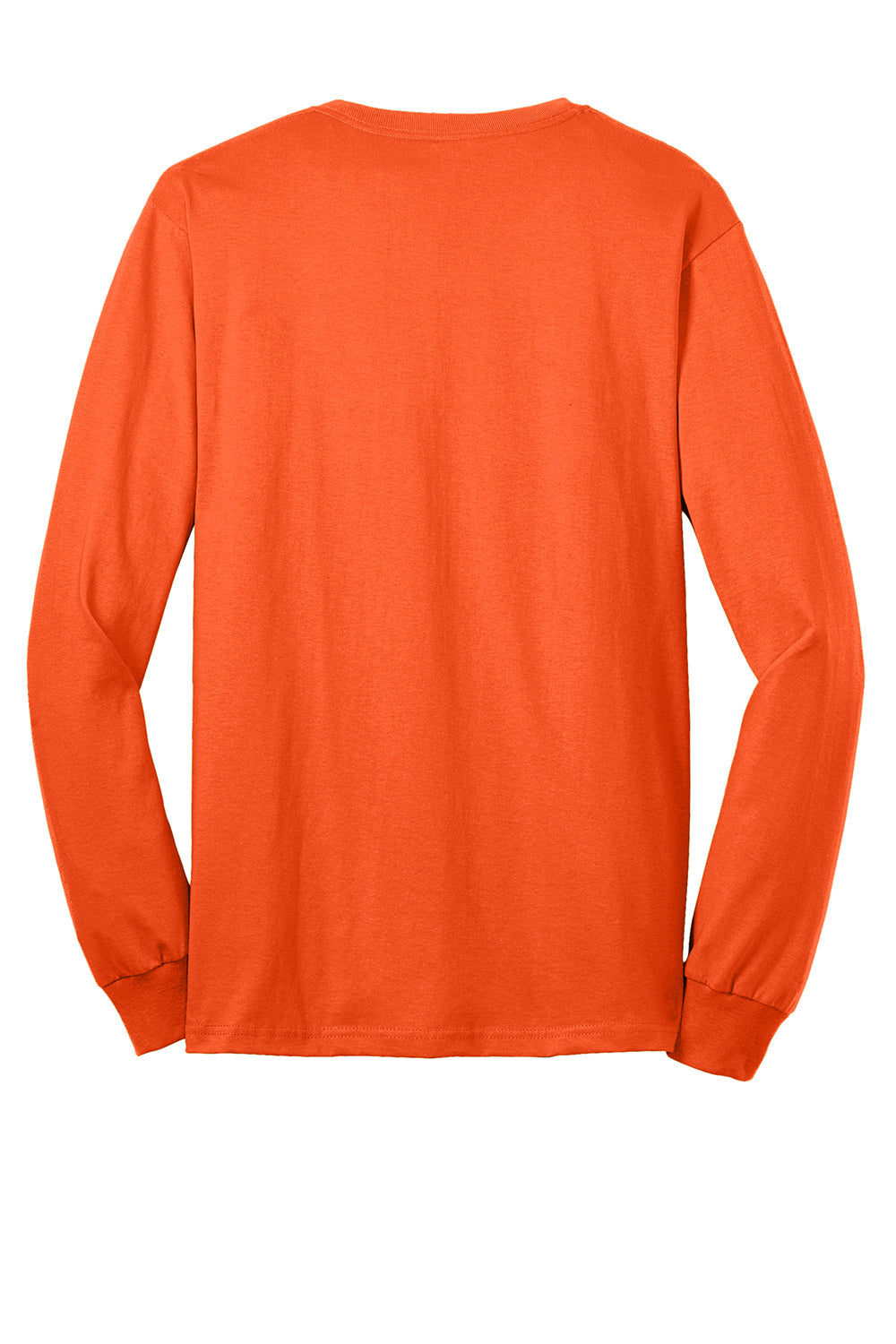 Mens Core Long Sleeve Crewneck T-Shirt - Safety Orange