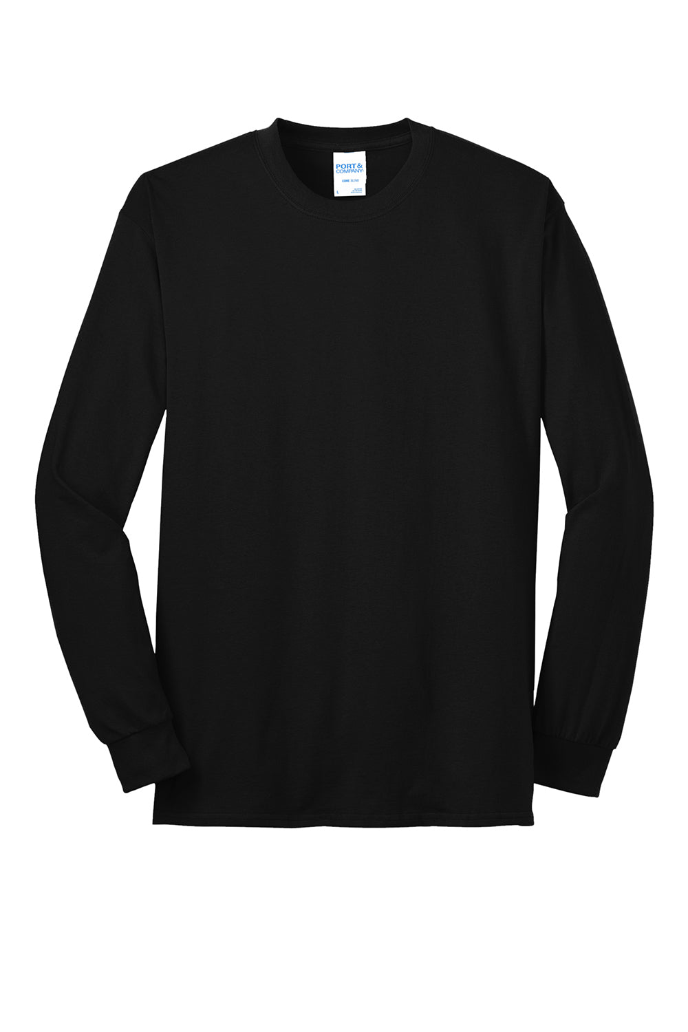 Mens Core Long Sleeve Crewneck T-Shirt - Jet Black