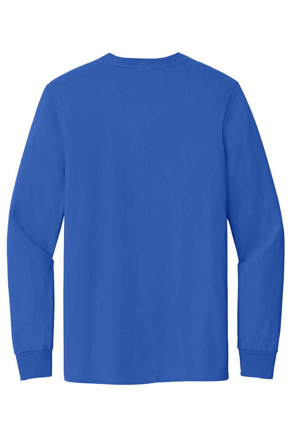 Mens Essential Long Sleeve Crewneck T-Shirt w/ Pocket - Royal Blue