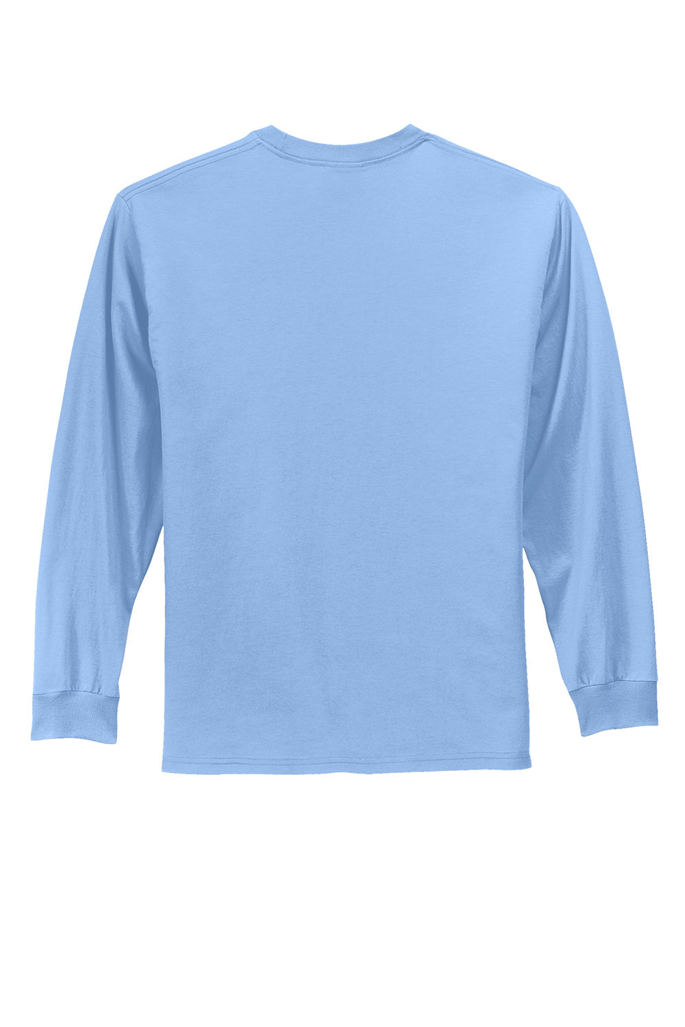 Mens Essential Long Sleeve Crewneck T-Shirt - Light Blue