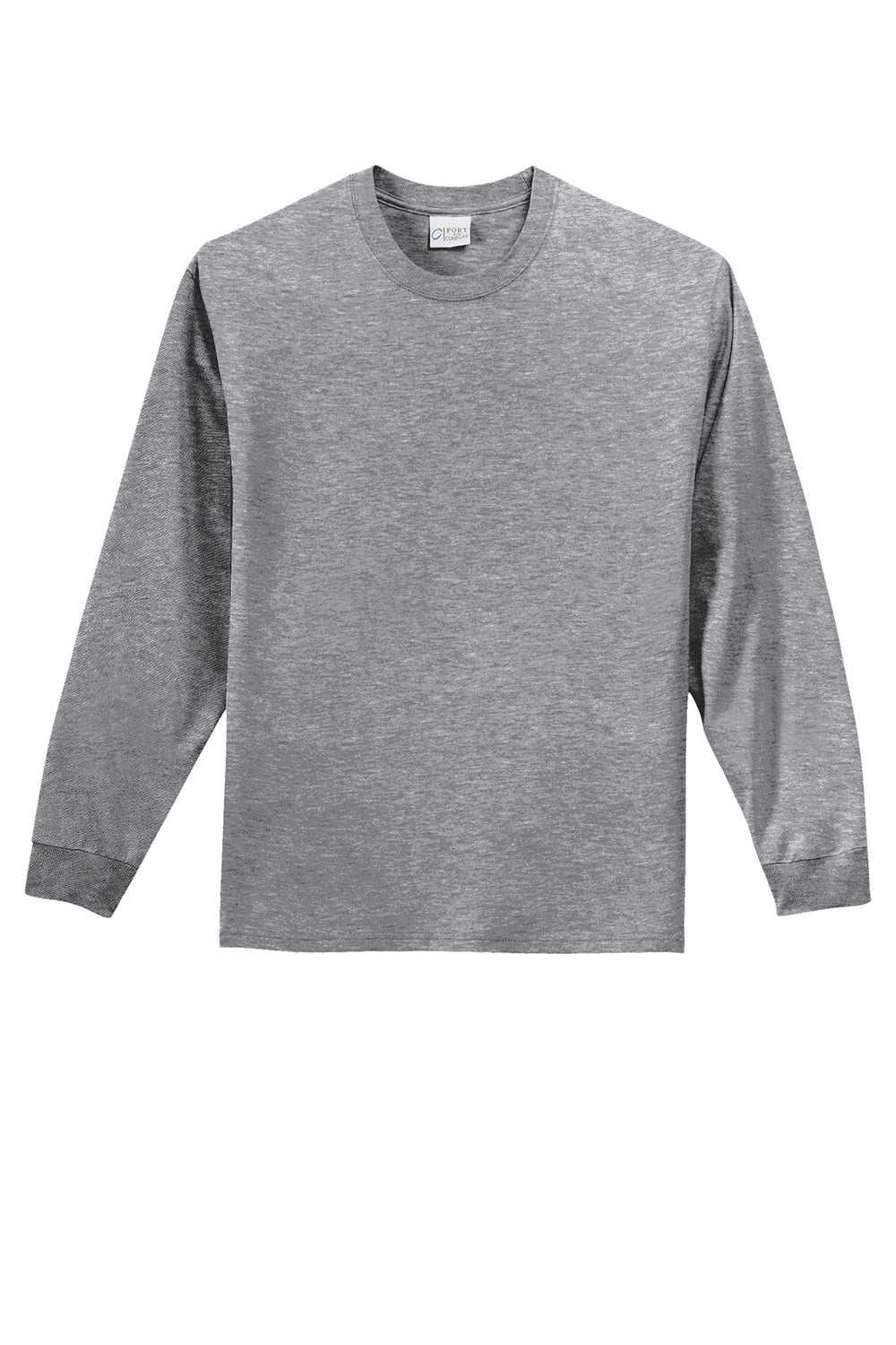 Mens Essential Long Sleeve Crewneck T-Shirt - Heather Grey