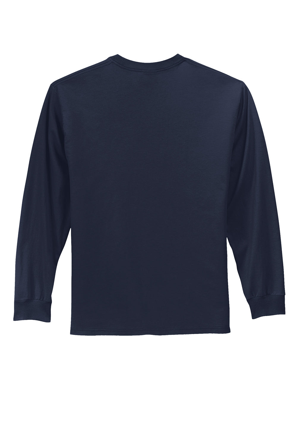 Mens Essential Long Sleeve Crewneck T-Shirt - Deep Navy Blue