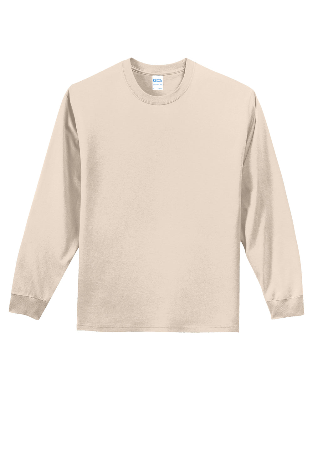 Mens Essential Long Sleeve Crewneck T-Shirt - Natural
