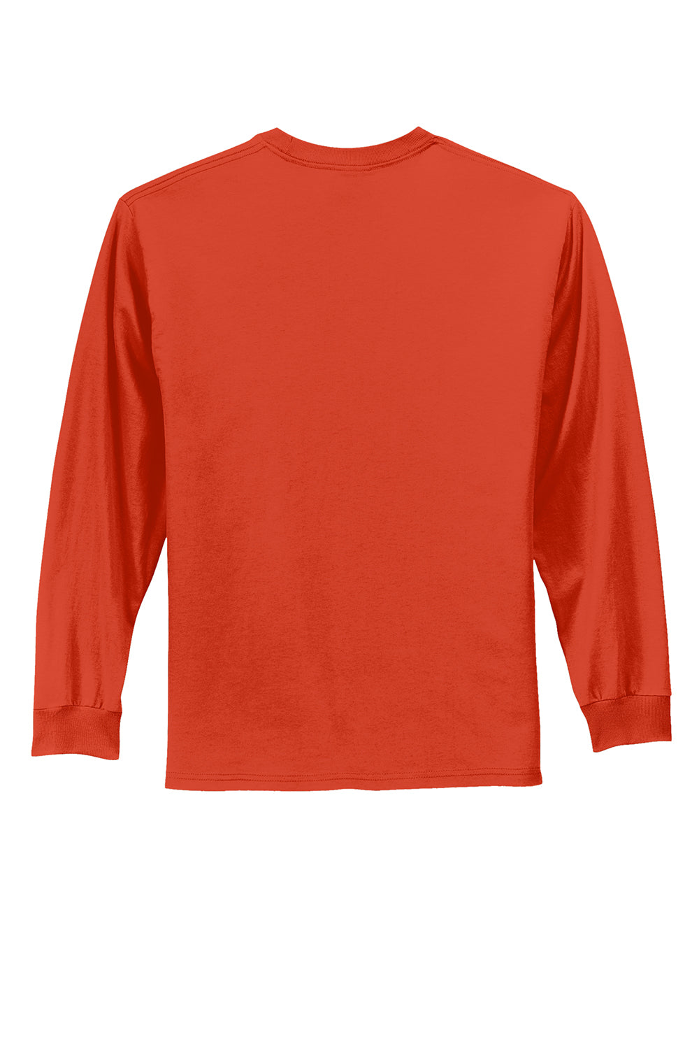 Mens Essential Long Sleeve Crewneck T-Shirt - Orange