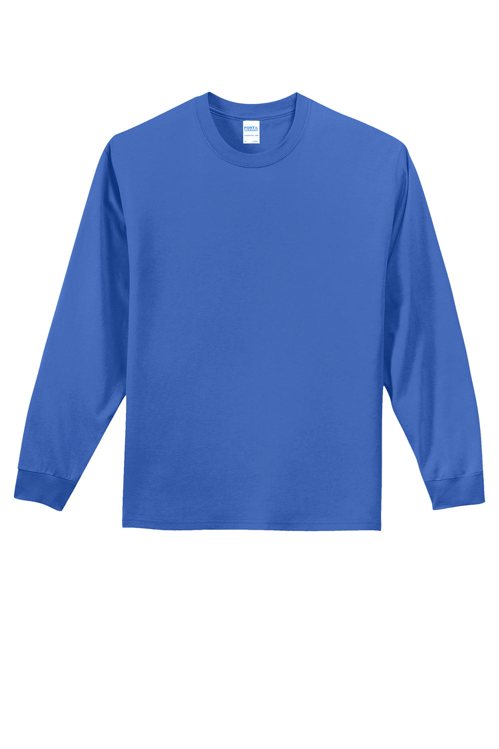 Mens Essential Long Sleeve Crewneck T-Shirt - Royal Blue