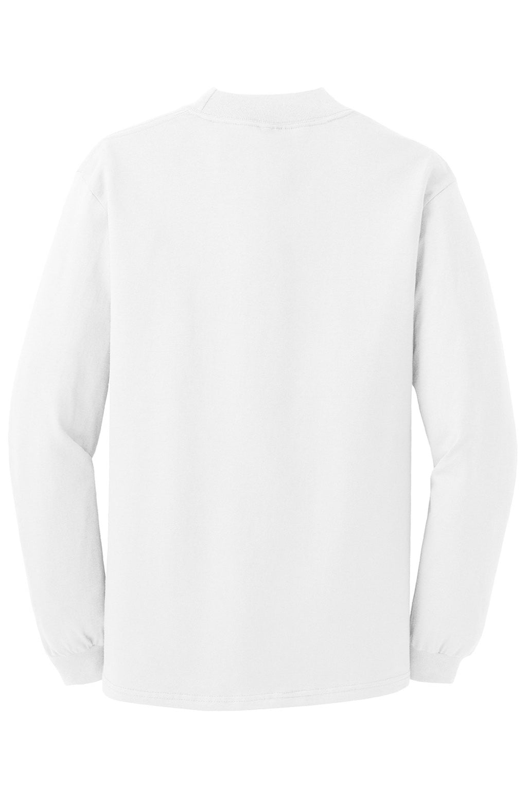 Mens Essential Long Sleeve Mock Neck T-Shirt - White