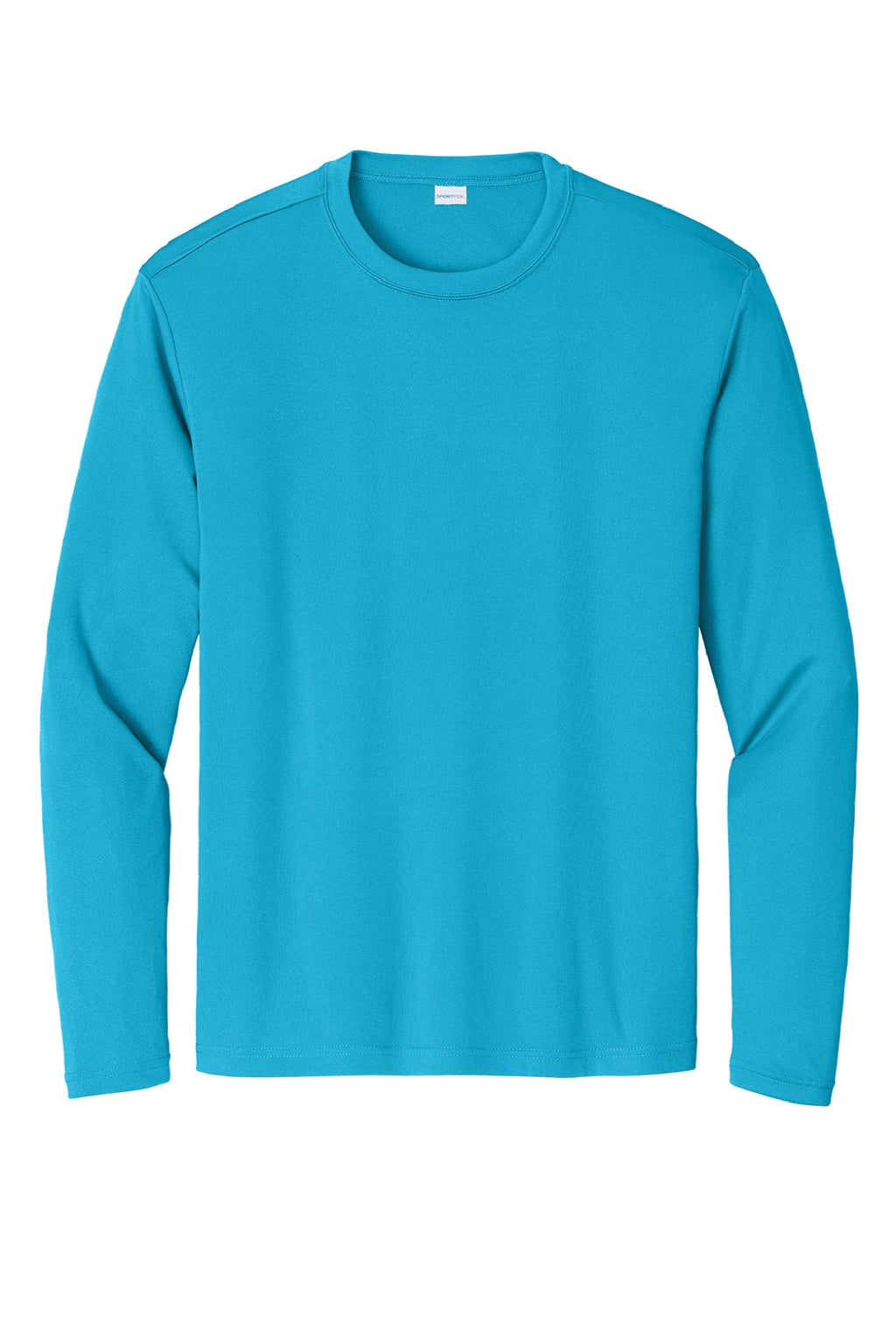 Sport-Tek Mens Competitor Moisture Wicking Long Sleeve Crewneck T-Shirt - Atomic Blue
