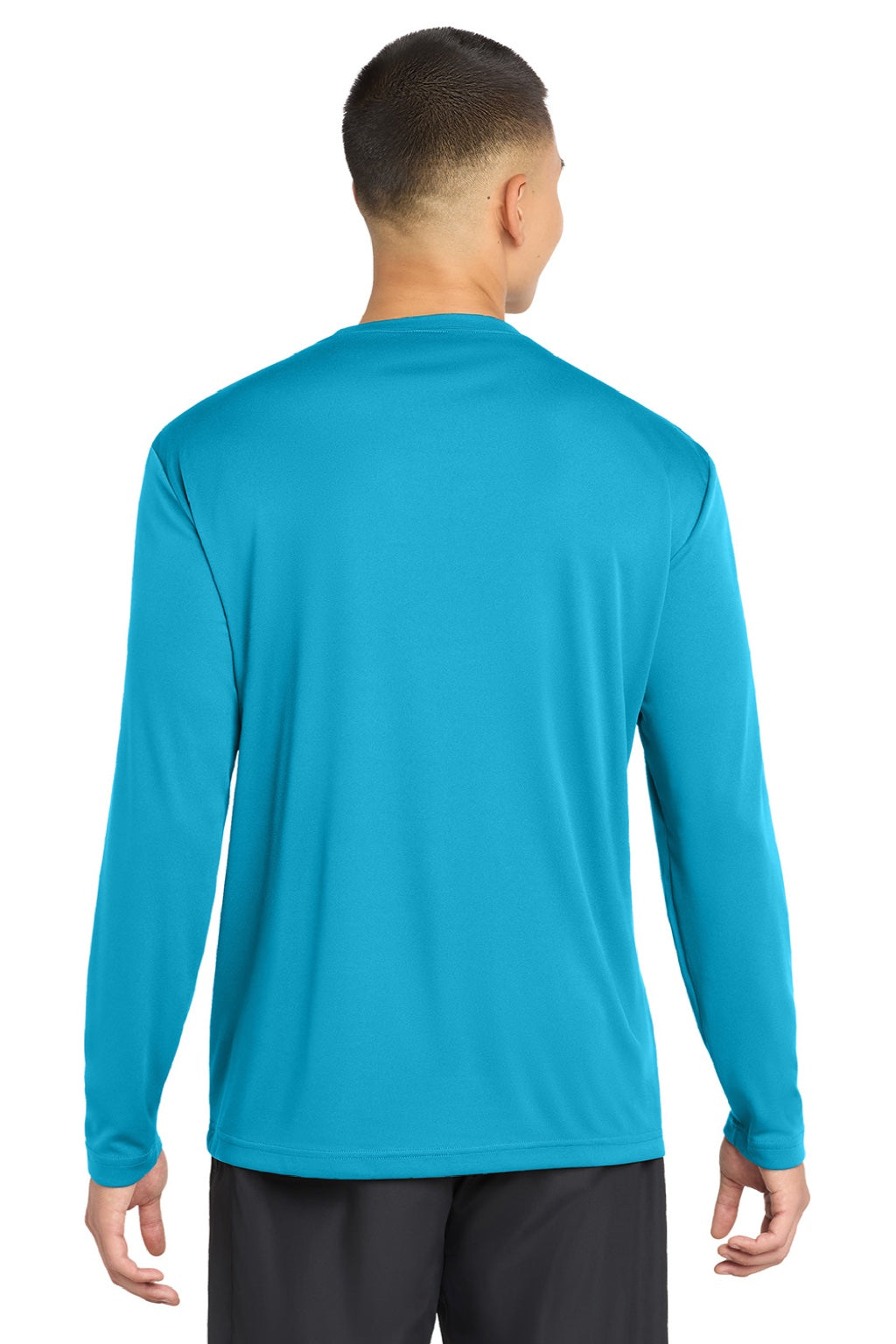 Sport-Tek Mens Competitor Moisture Wicking Long Sleeve Crewneck T-Shirt - Atomic Blue