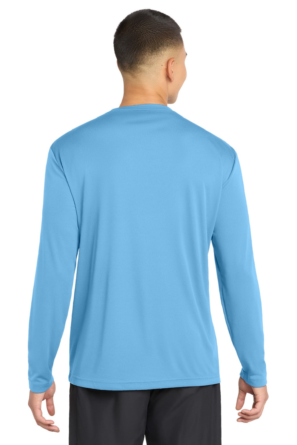 Sport-Tek Mens Competitor Moisture Wicking Long Sleeve Crewneck T-Shirt - Carolina Blue