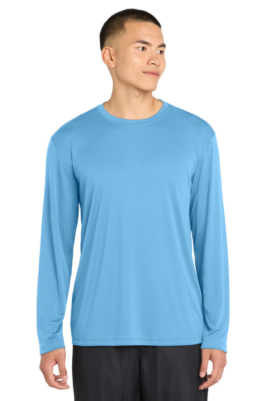 Sport-Tek Mens Competitor Moisture Wicking Long Sleeve Crewneck T-Shirt - Carolina Blue