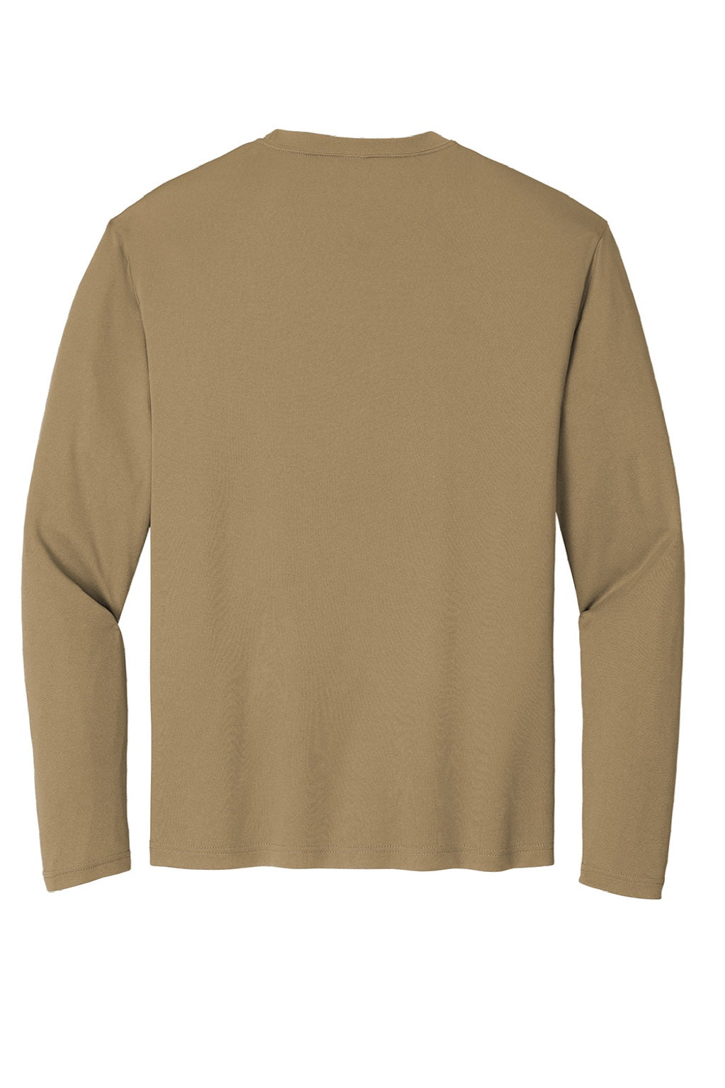 Sport-Tek Mens Competitor Moisture Wicking Long Sleeve Crewneck T-Shirt - Coyote Brown