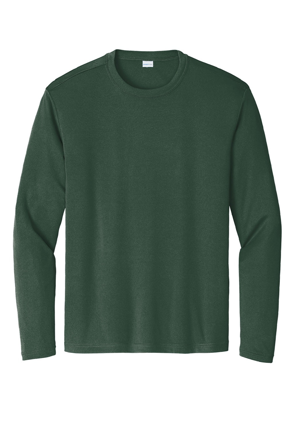 Sport-Tek Mens Competitor Moisture Wicking Long Sleeve Crewneck T-Shirt - Forest Green