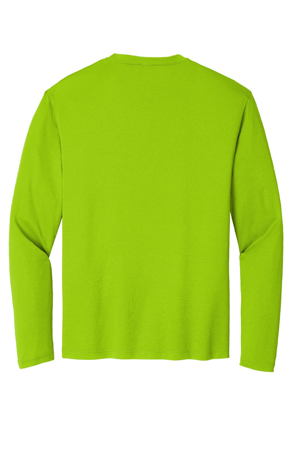 Sport-Tek Mens Competitor Moisture Wicking Long Sleeve Crewneck T-Shirt - Lime Shock Green