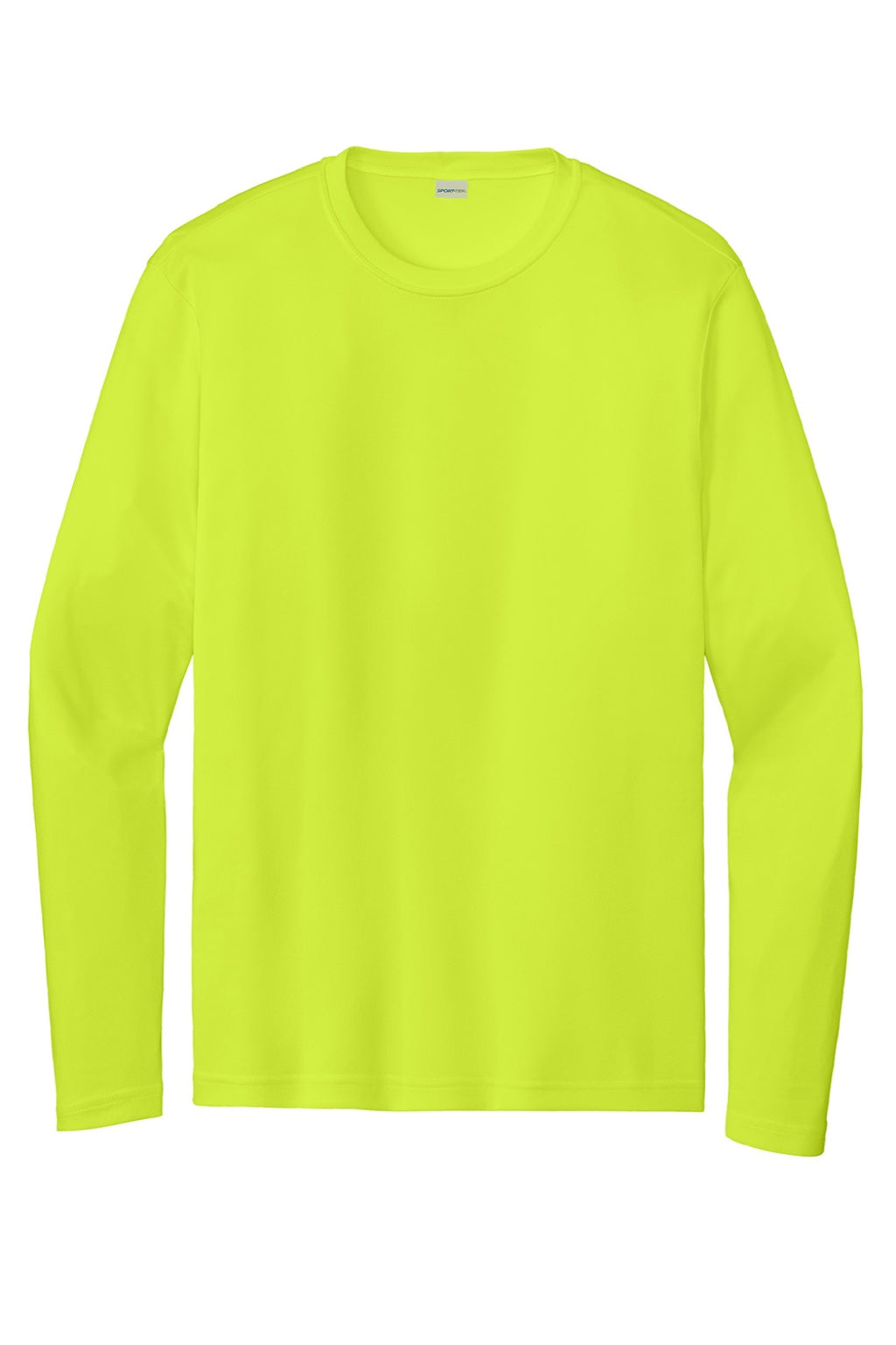 Sport-Tek Mens Competitor Moisture Wicking Long Sleeve Crewneck T-Shirt - Neon Yellow