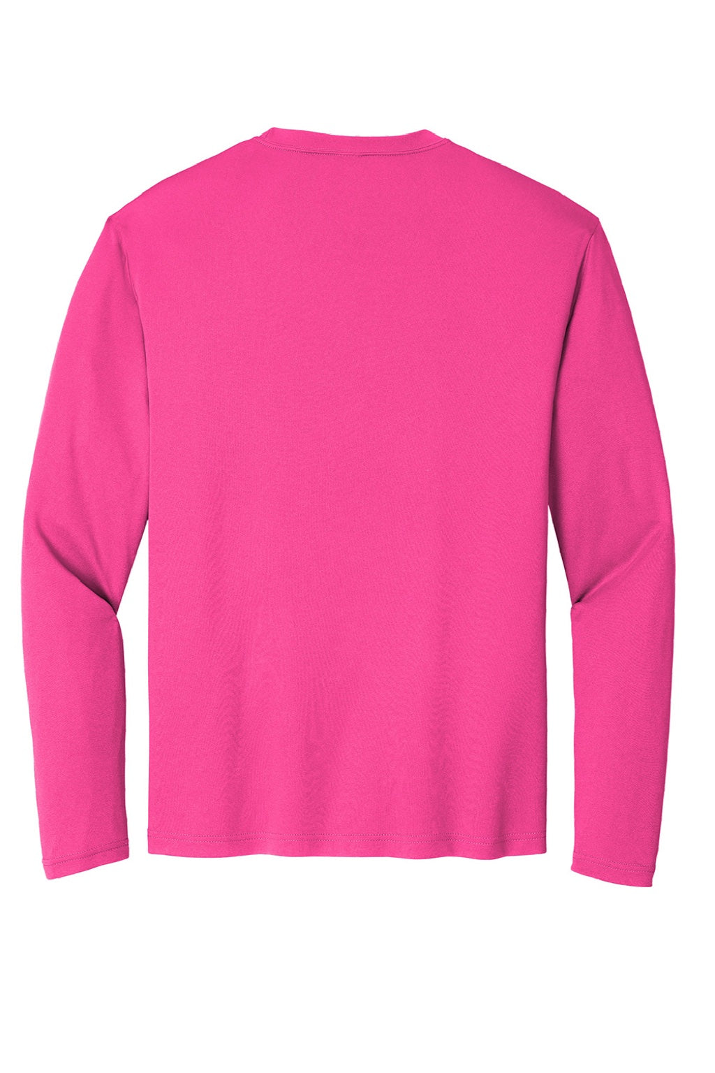 Sport-Tek Mens Competitor Moisture Wicking Long Sleeve Crewneck T-Shirt - Neon Pink