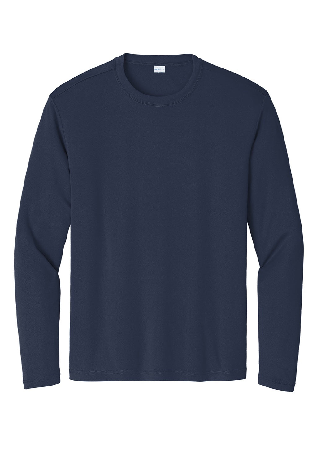 Sport-Tek Mens Competitor Moisture Wicking Long Sleeve Crewneck T-Shirt - True Navy Blue