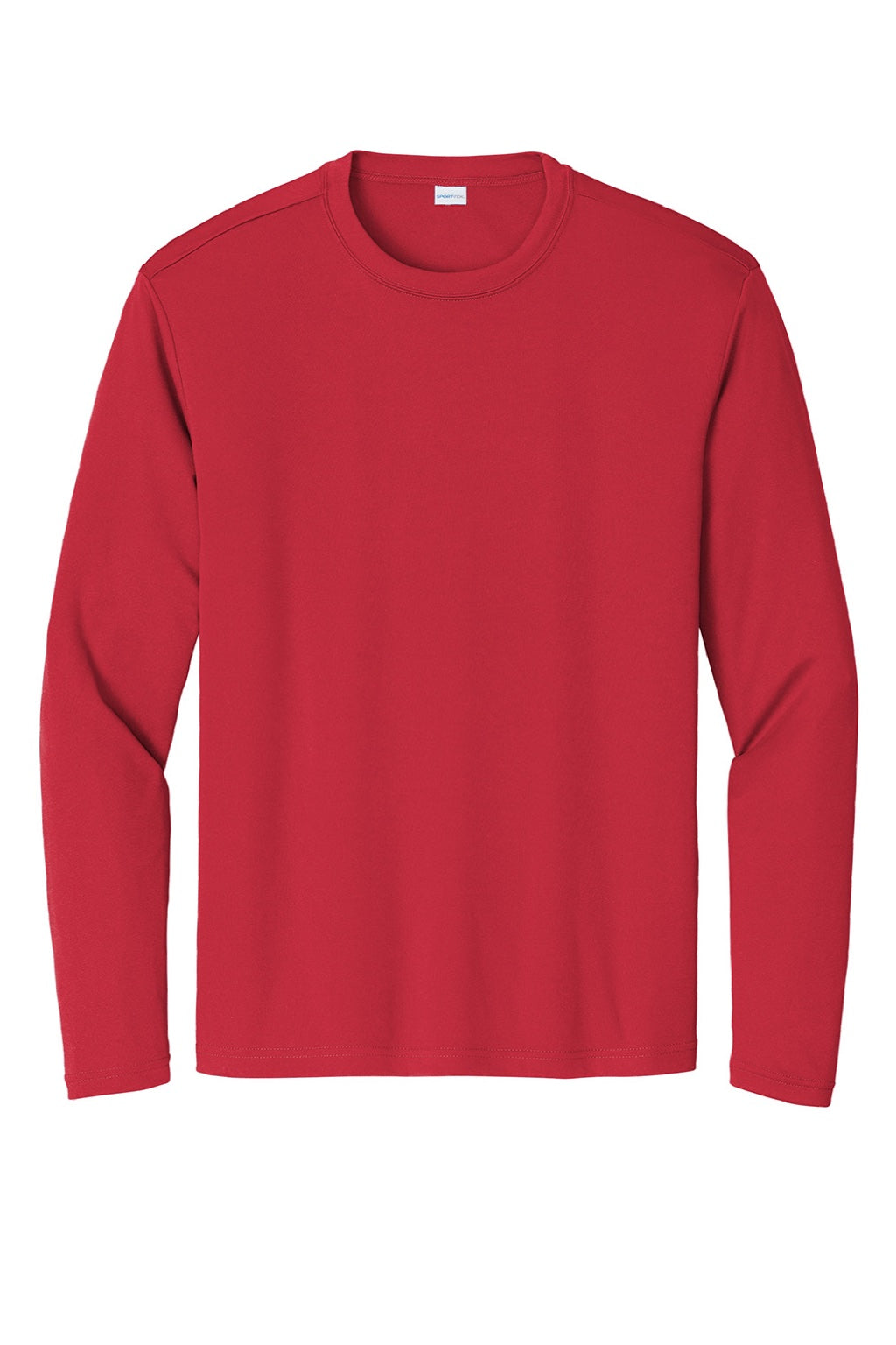 Sport-Tek Mens Competitor Moisture Wicking Long Sleeve Crewneck T-Shirt - True Red