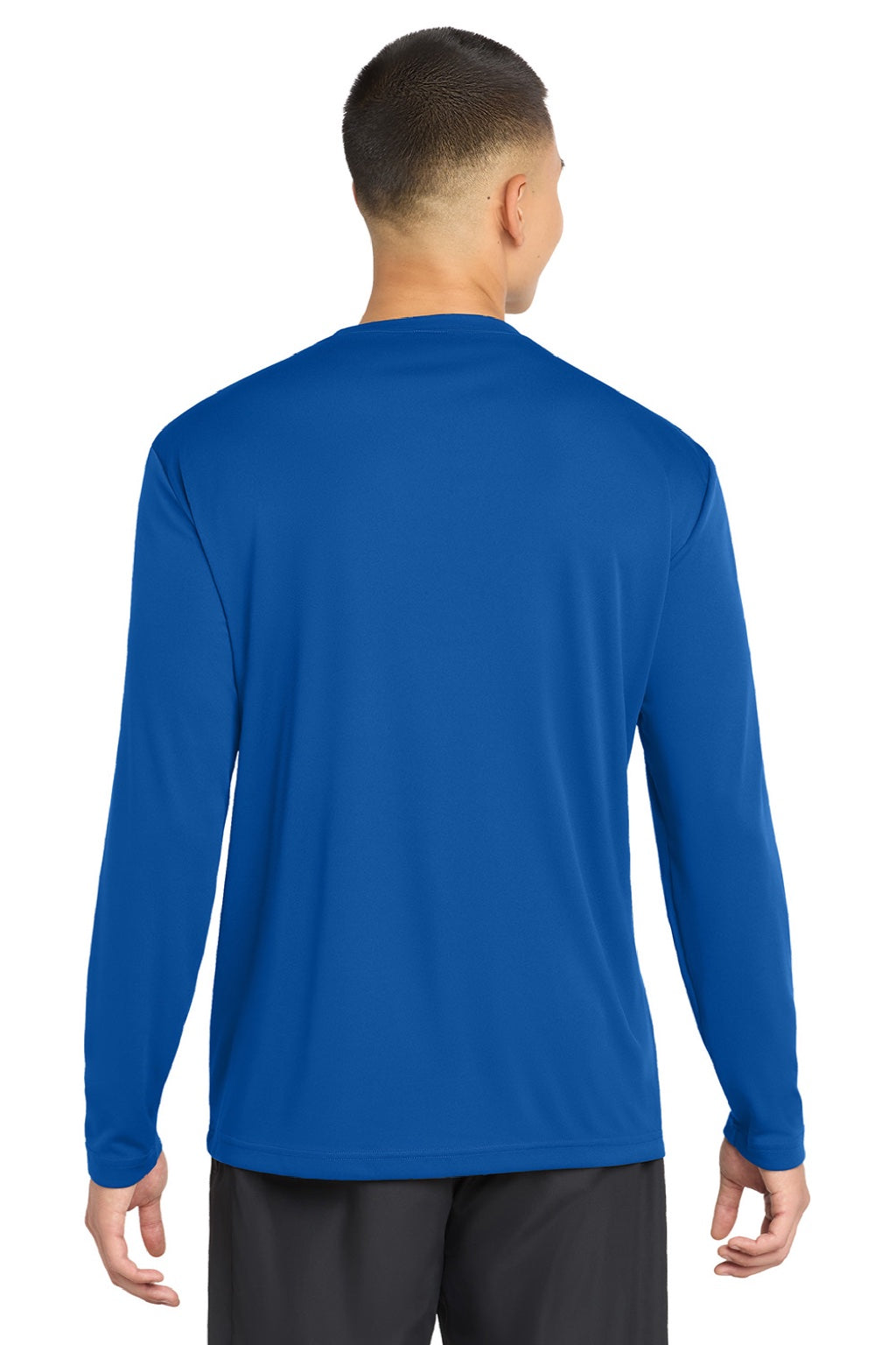 Sport-Tek Mens Competitor Moisture Wicking Long Sleeve Crewneck T-Shirt - True Royal Blue