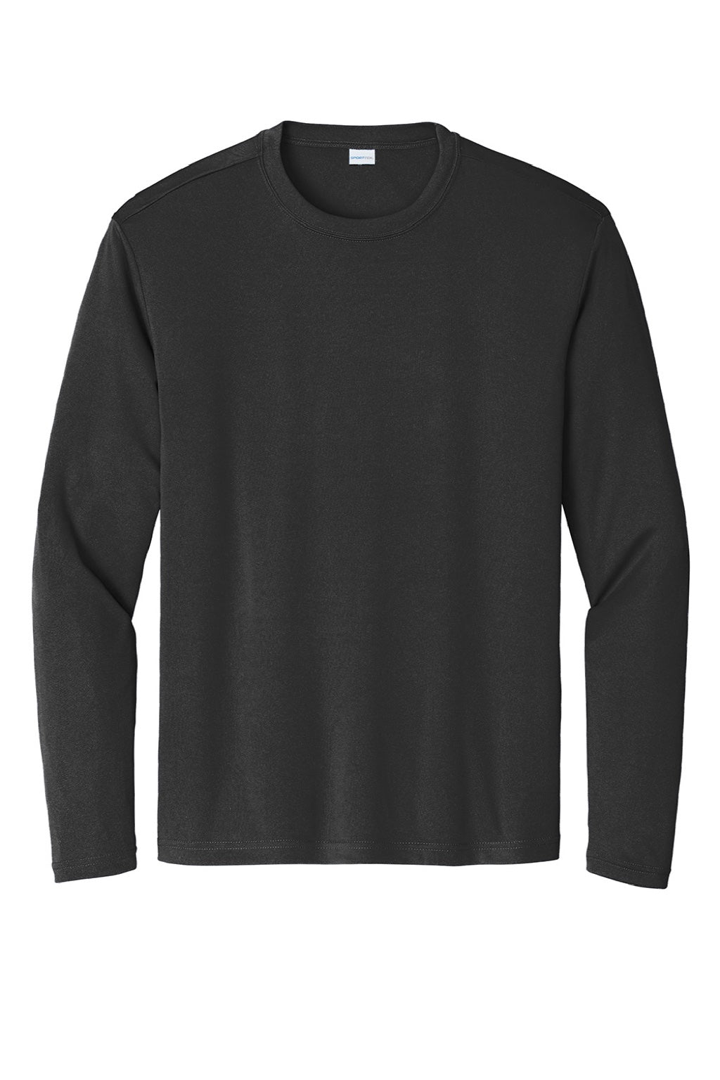 Sport-Tek Mens Competitor Moisture Wicking Long Sleeve Crewneck T-Shirt - Black