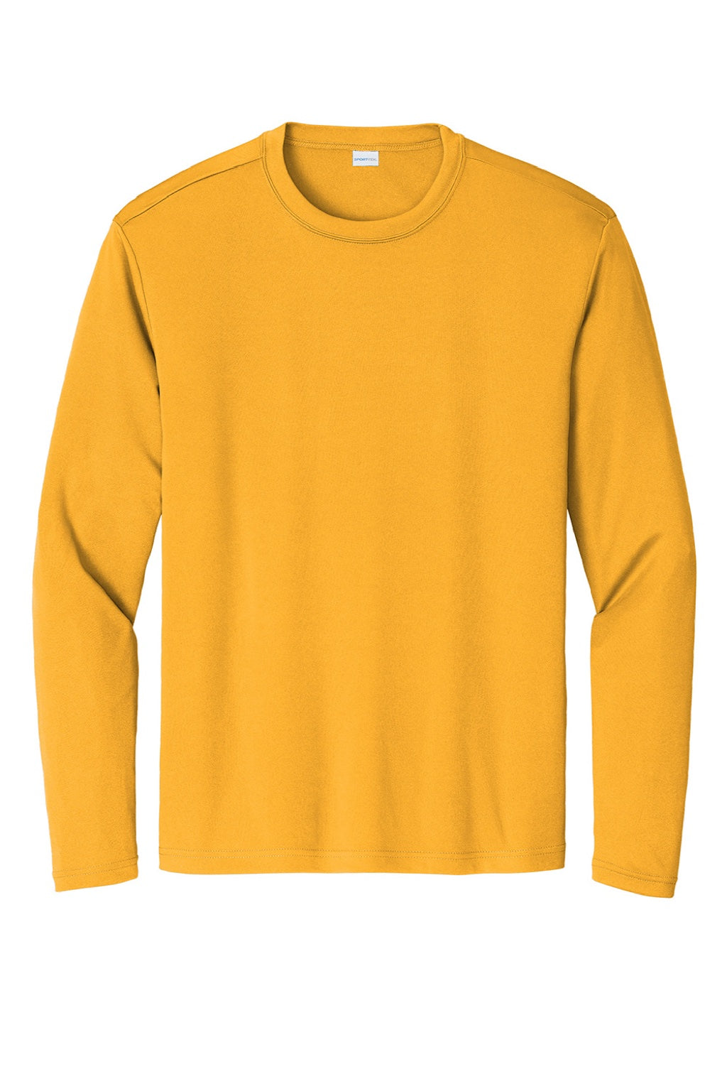 Sport-Tek Mens Competitor Moisture Wicking Long Sleeve Crewneck T-Shirt - Gold