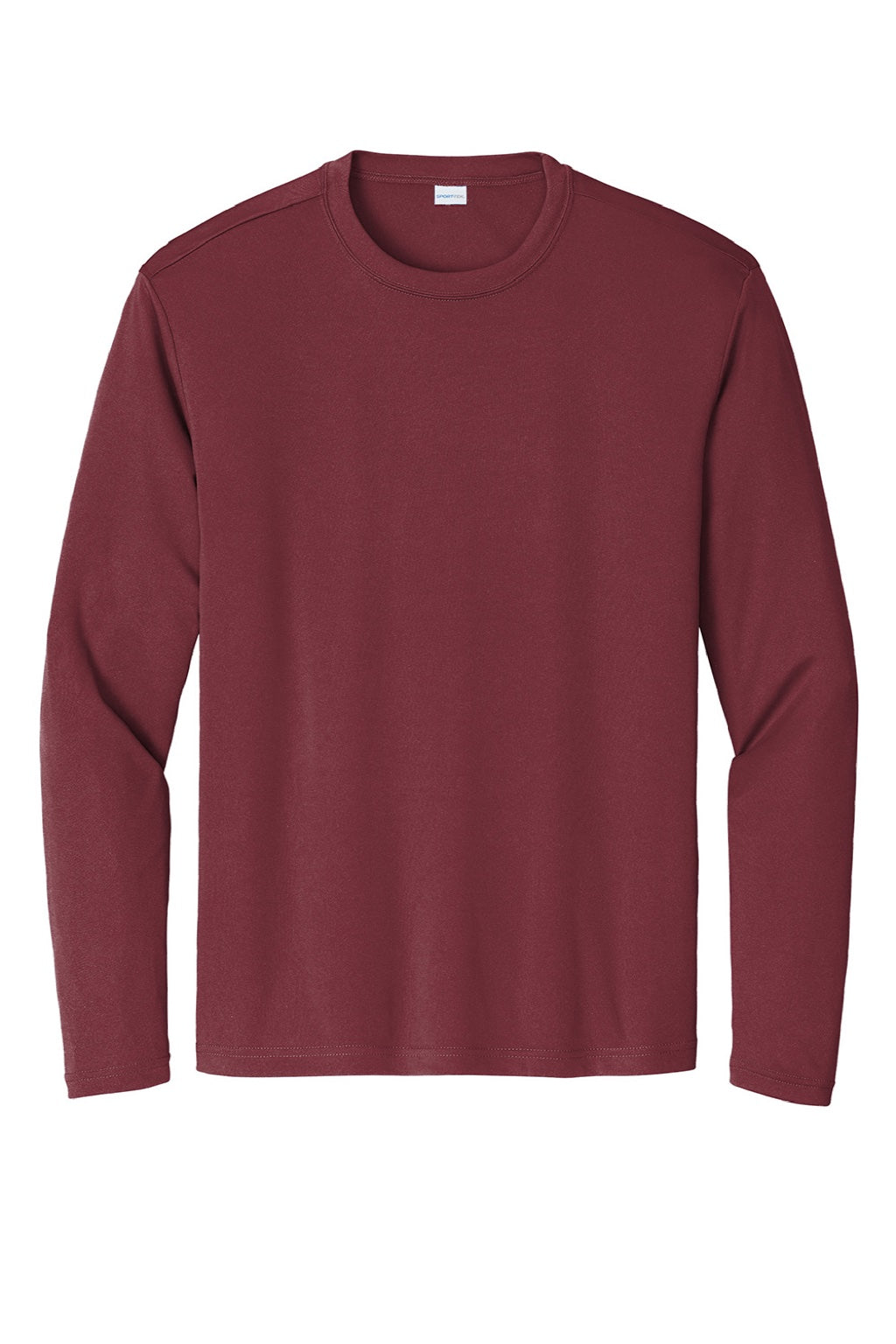 Sport-Tek Mens Competitor Moisture Wicking Long Sleeve Crewneck T-Shirt - Maroon