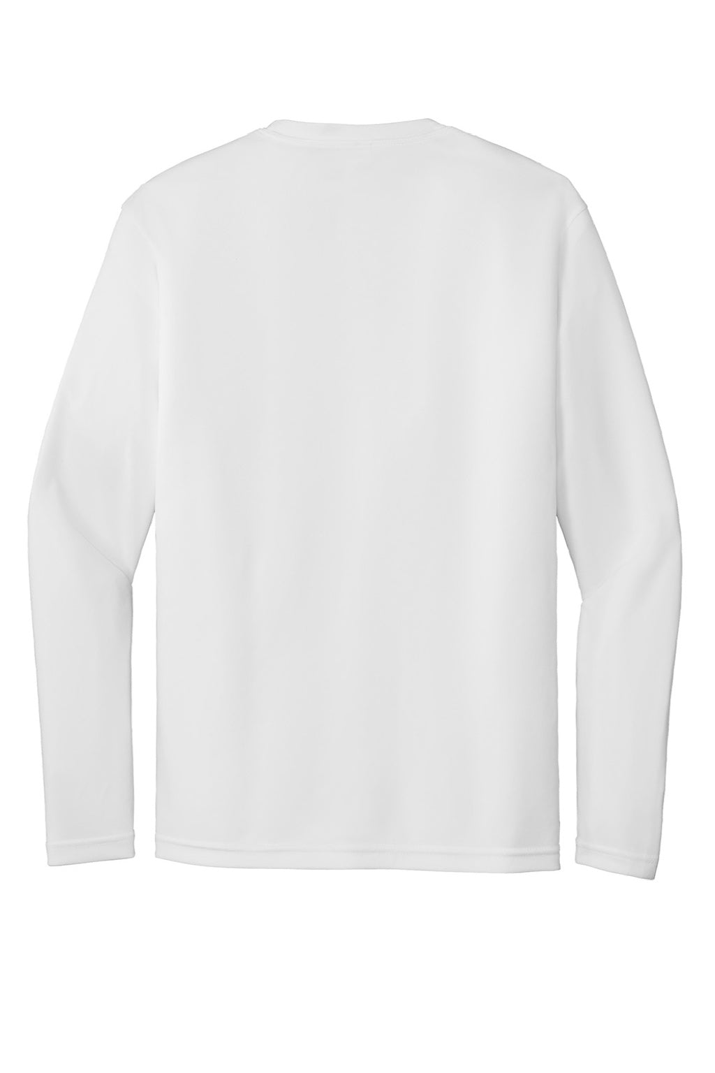 Sport-Tek Mens Competitor Moisture Wicking Long Sleeve Crewneck T-Shirt - White