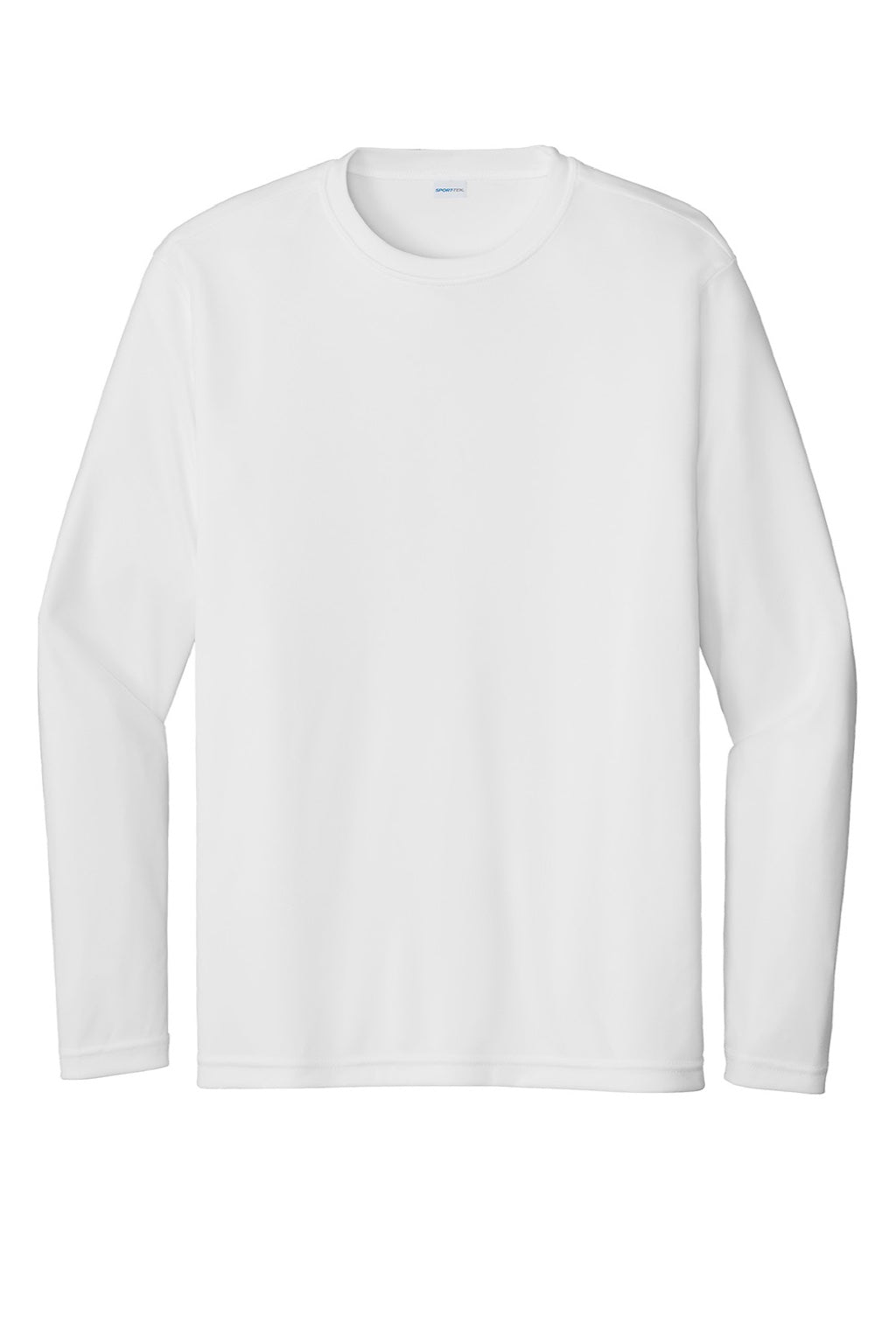 Sport-Tek Mens Competitor Moisture Wicking Long Sleeve Crewneck T-Shirt - White