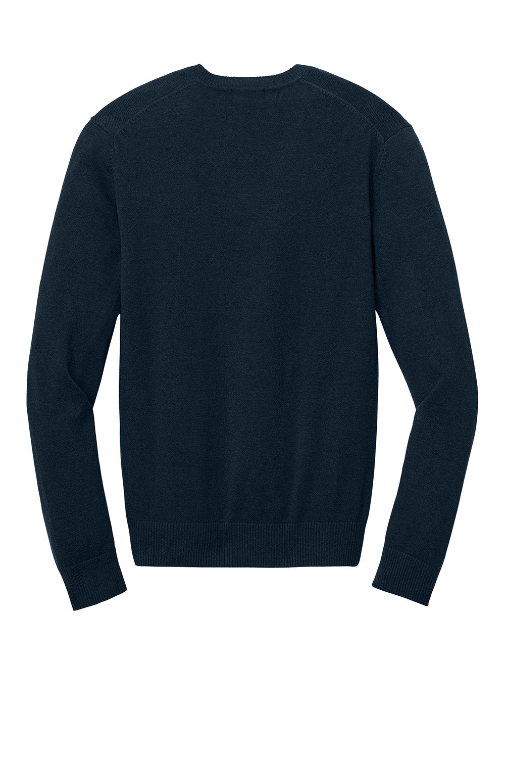 Mens Easy Care Long Sleeve V-Neck Sweater - River Navy Blue