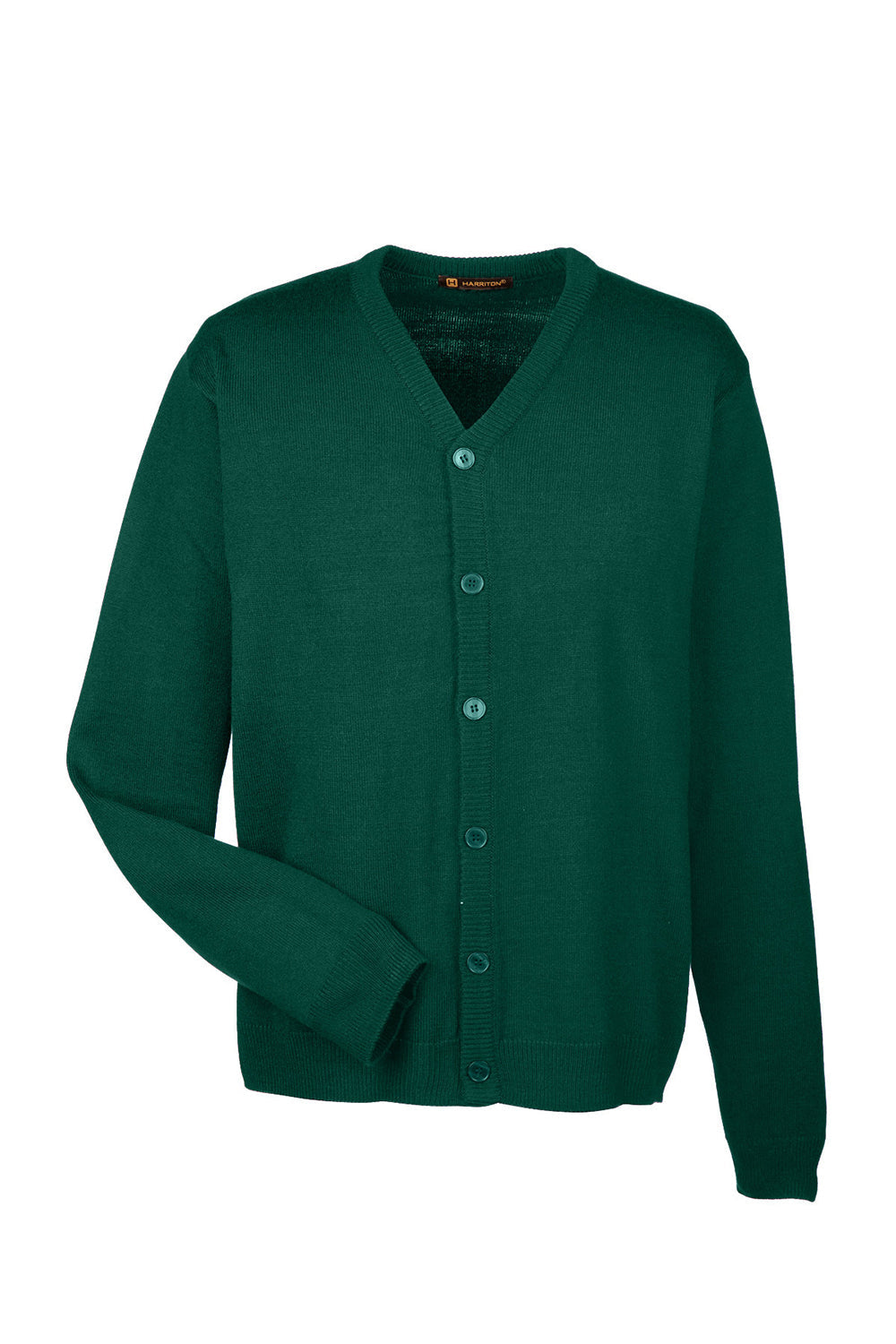 Mens Pilbloc Pill Resistant Button Down Long Sleeve Cardigan Sweater - Hunter Green