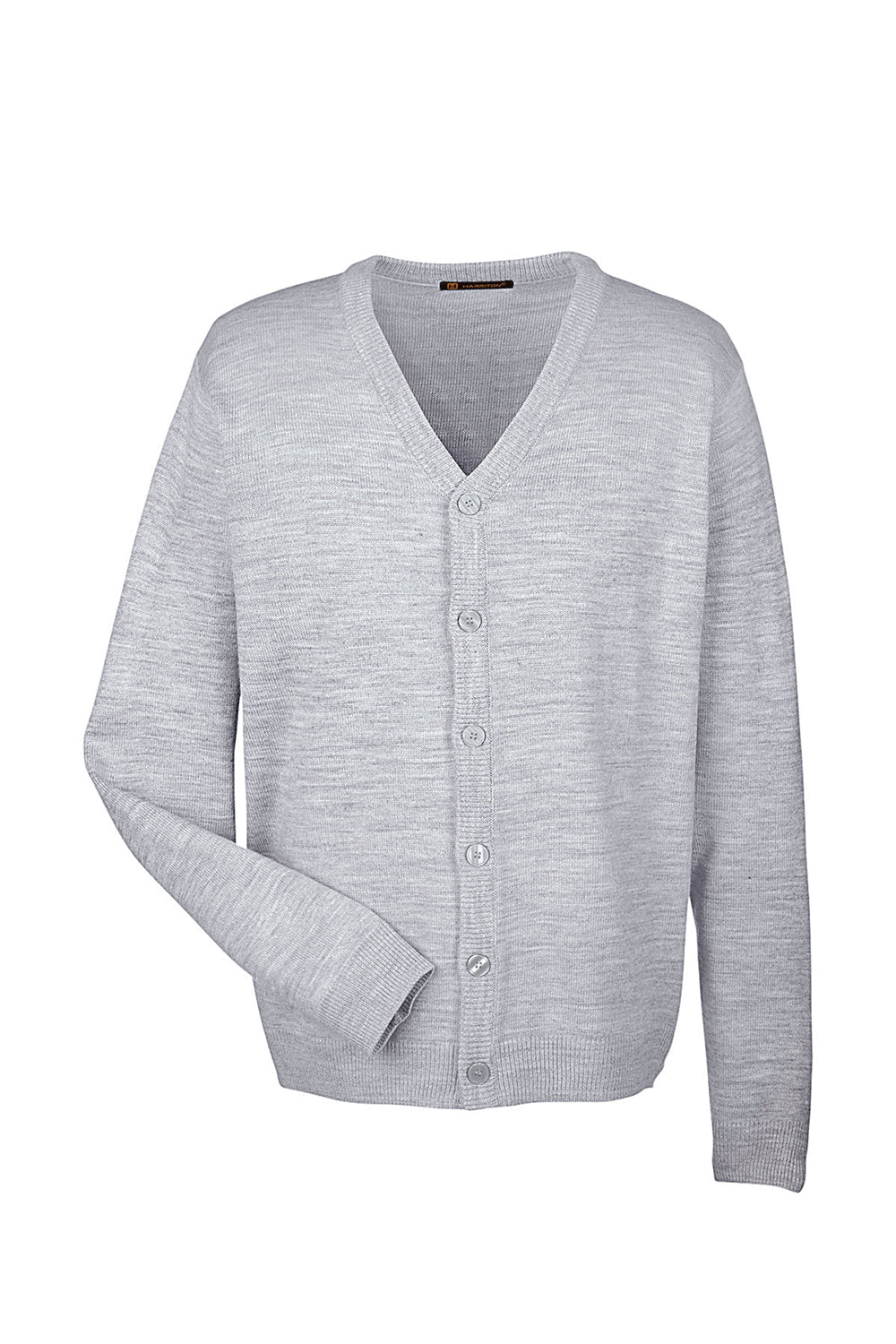 Mens Pilbloc Pill Resistant Button Down Long Sleeve Cardigan Sweater - Heather Grey