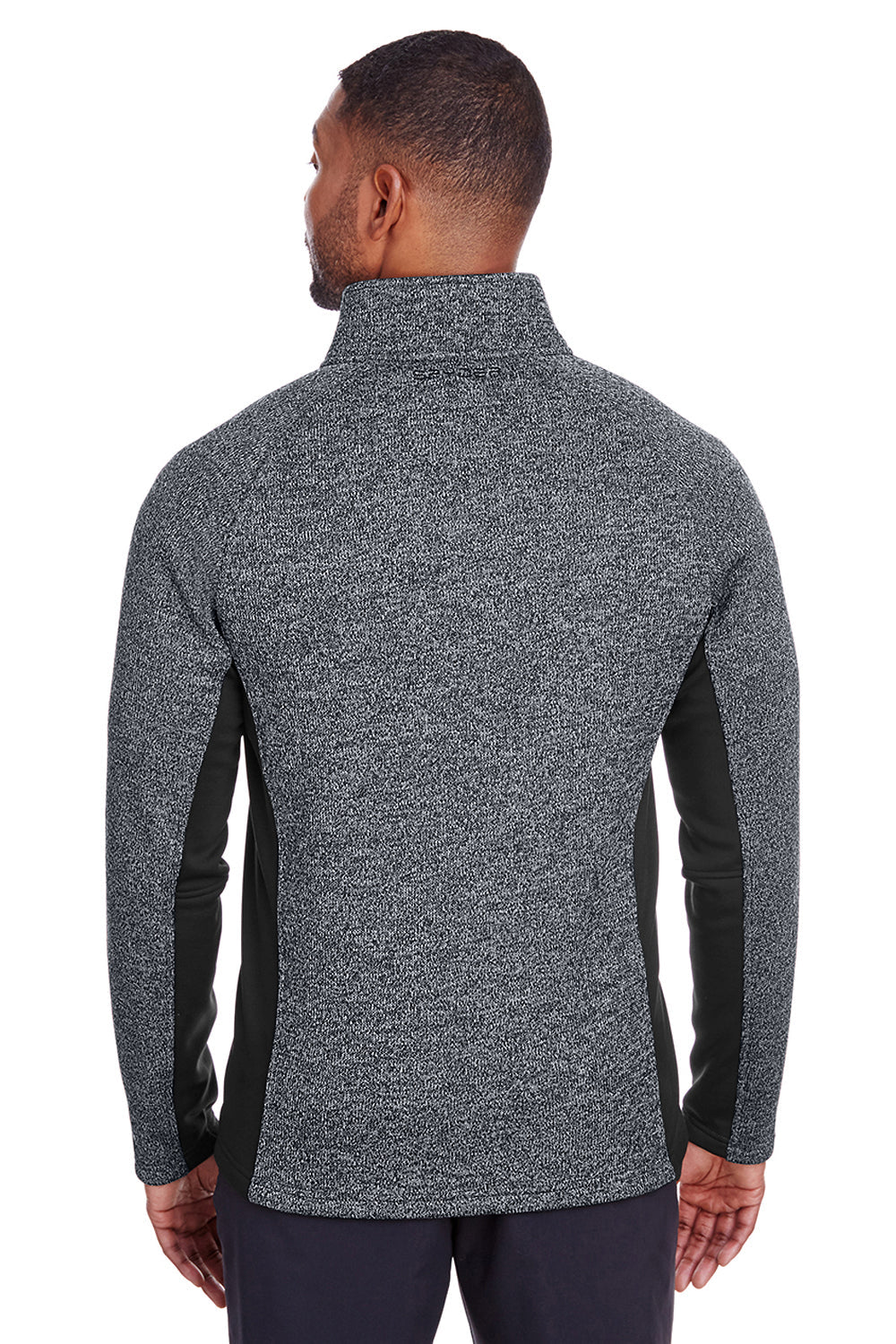 Spyder Mens Constant 1/4 Zip Sweater - Heather Black